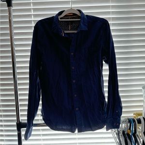 Blue Patterned Button Down